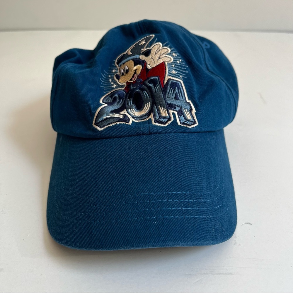 2014 Walt Disney World Blue Baseball Cap - Sorcerer Mickey, Retro Logo